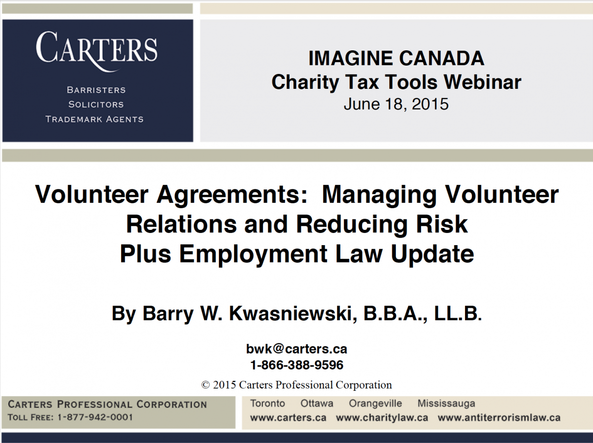Volunteer Agreements Slide