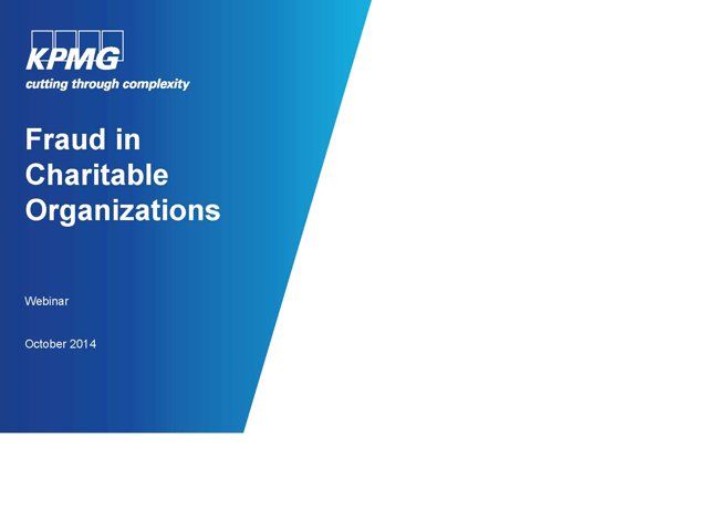 KPMG Webinar - safeguarding against fraud